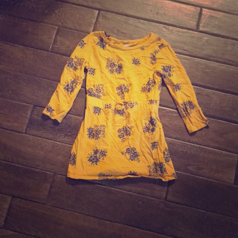 Old navy yellow and purple floral dress
